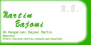 martin bajomi business card